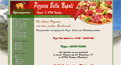 Desktop Screenshot of pizzeria-bellanapoli-dagino.de
