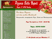 Tablet Screenshot of pizzeria-bellanapoli-dagino.de